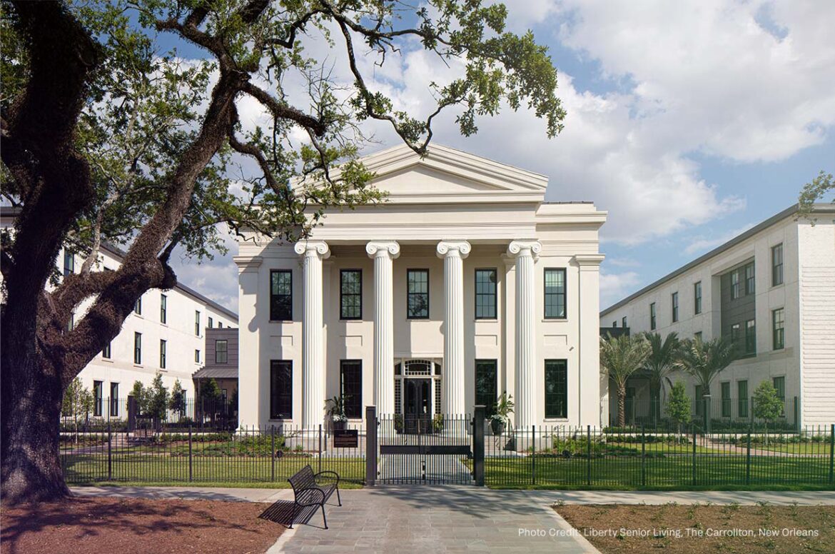 Liberty Senior Living at The Carrollton, New Orleans seniors housing commercial real estate development project financing funded by Live Oak Bank