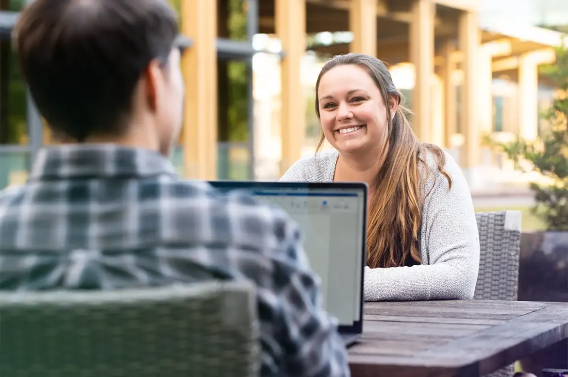 A Live Oak Bank recruiter or team member interviewing a potential job candidate as part of the company's hiring process